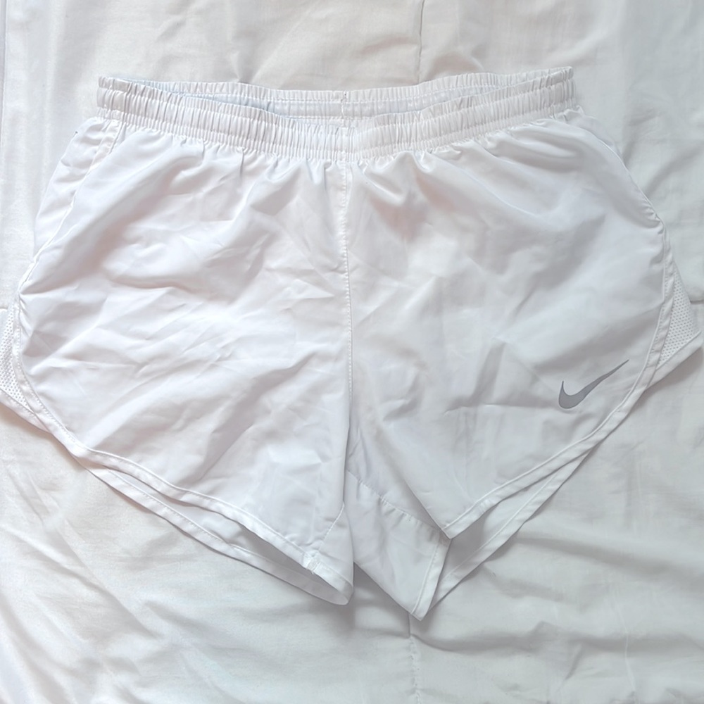 White Nike Running Shorts